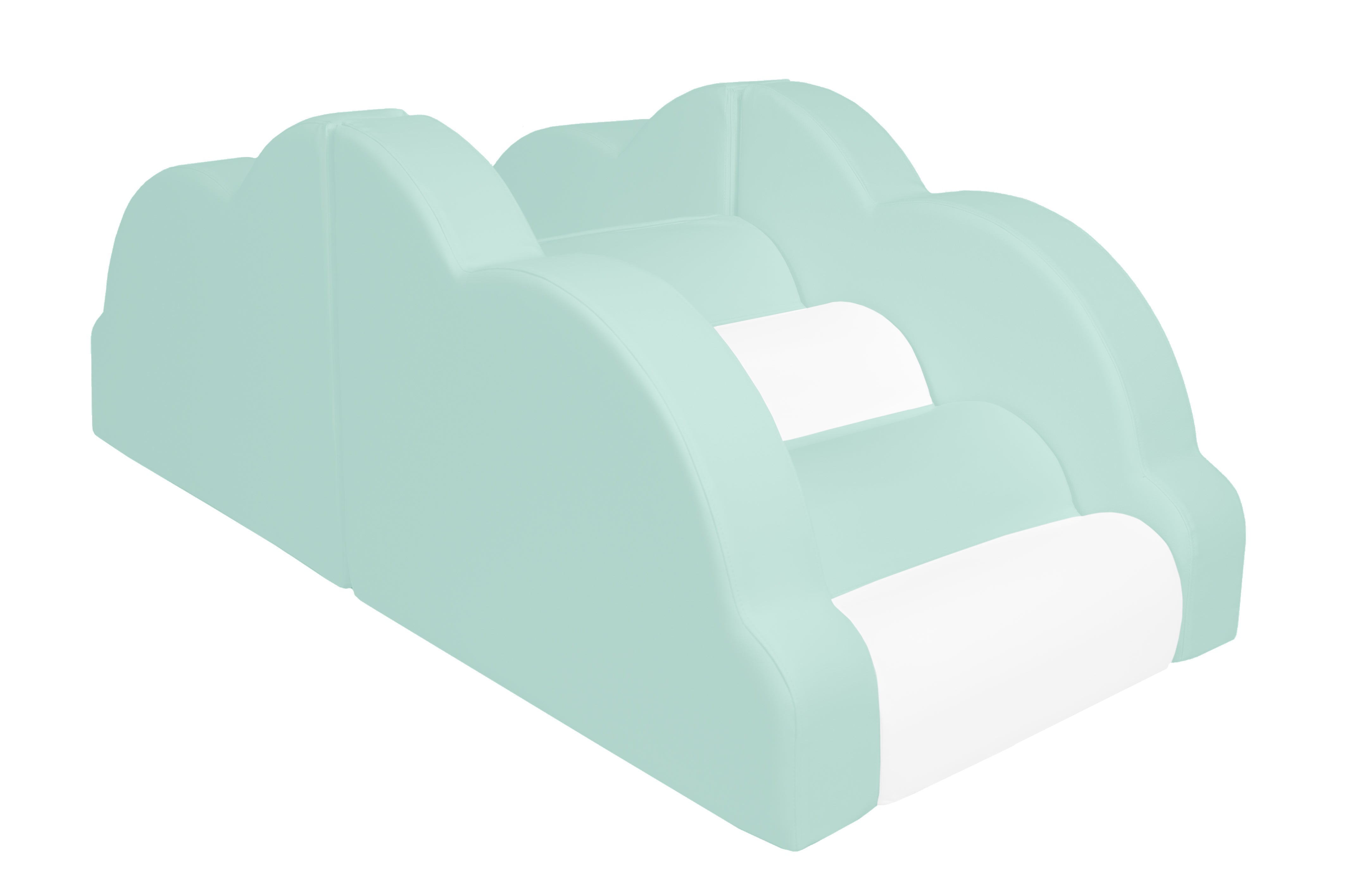 Cloud-themed indoor soft play area for toddlers and kids with safe climbing and sensory play equipment