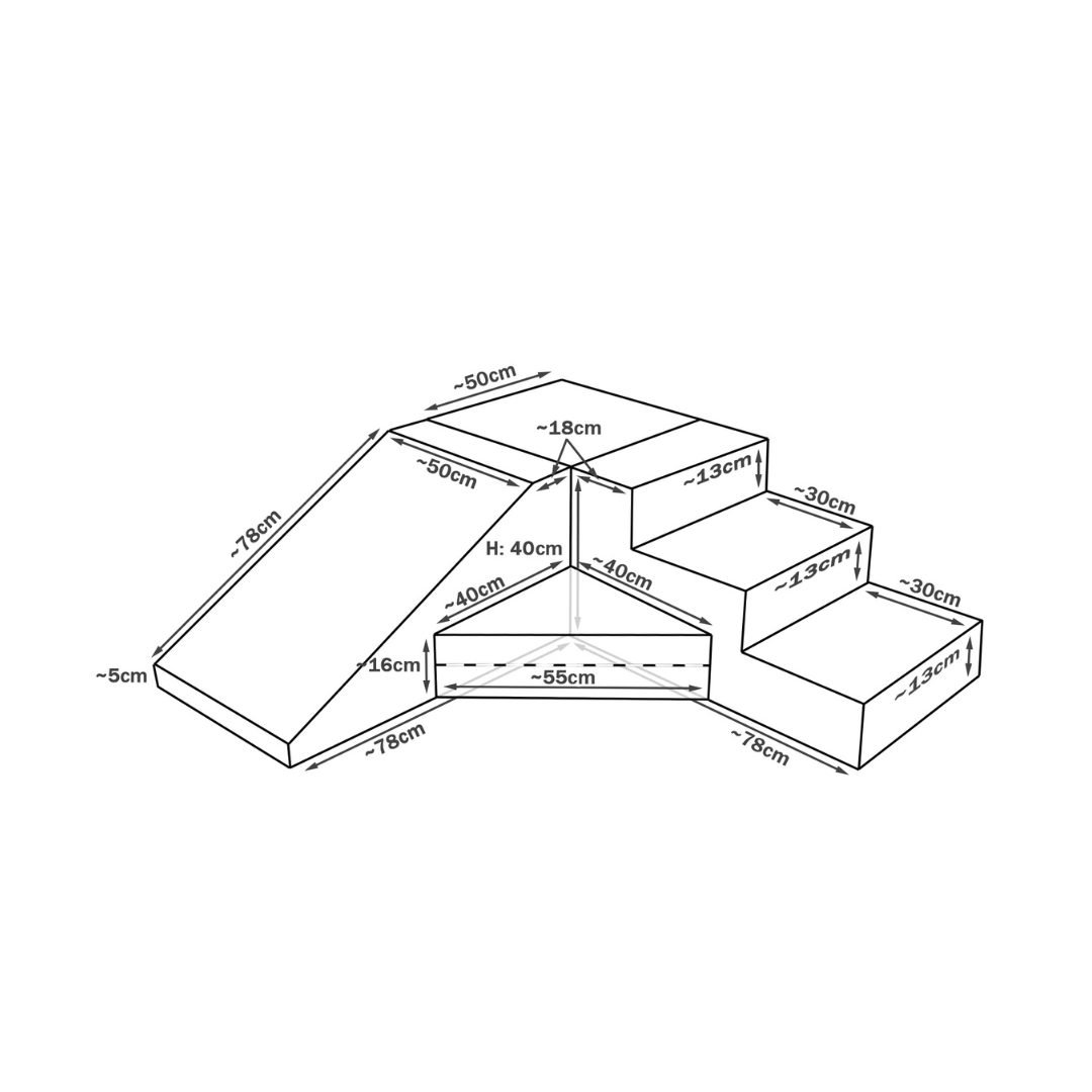 Maxi Step and Slide - Beige & White