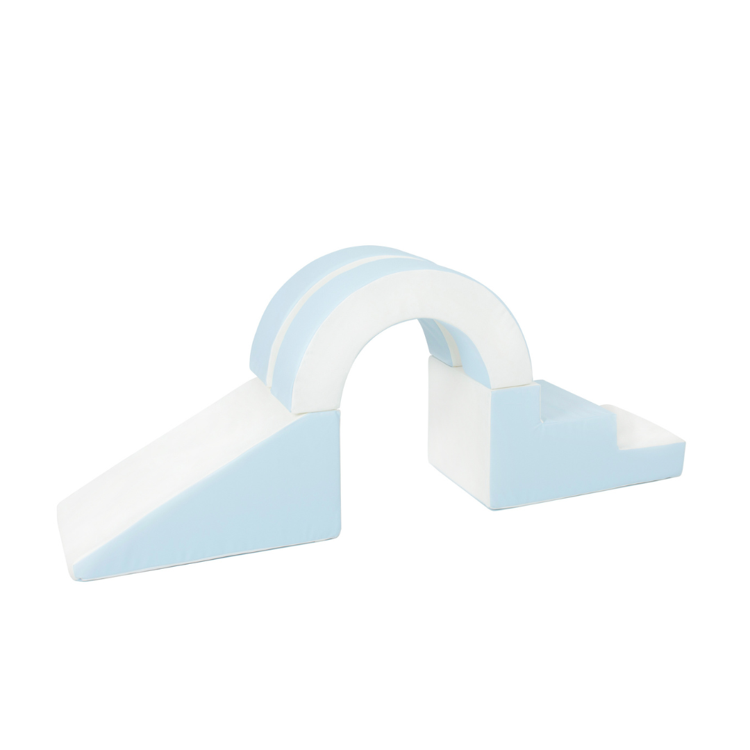 Hoop Step and Slide - Pastel Blue & White