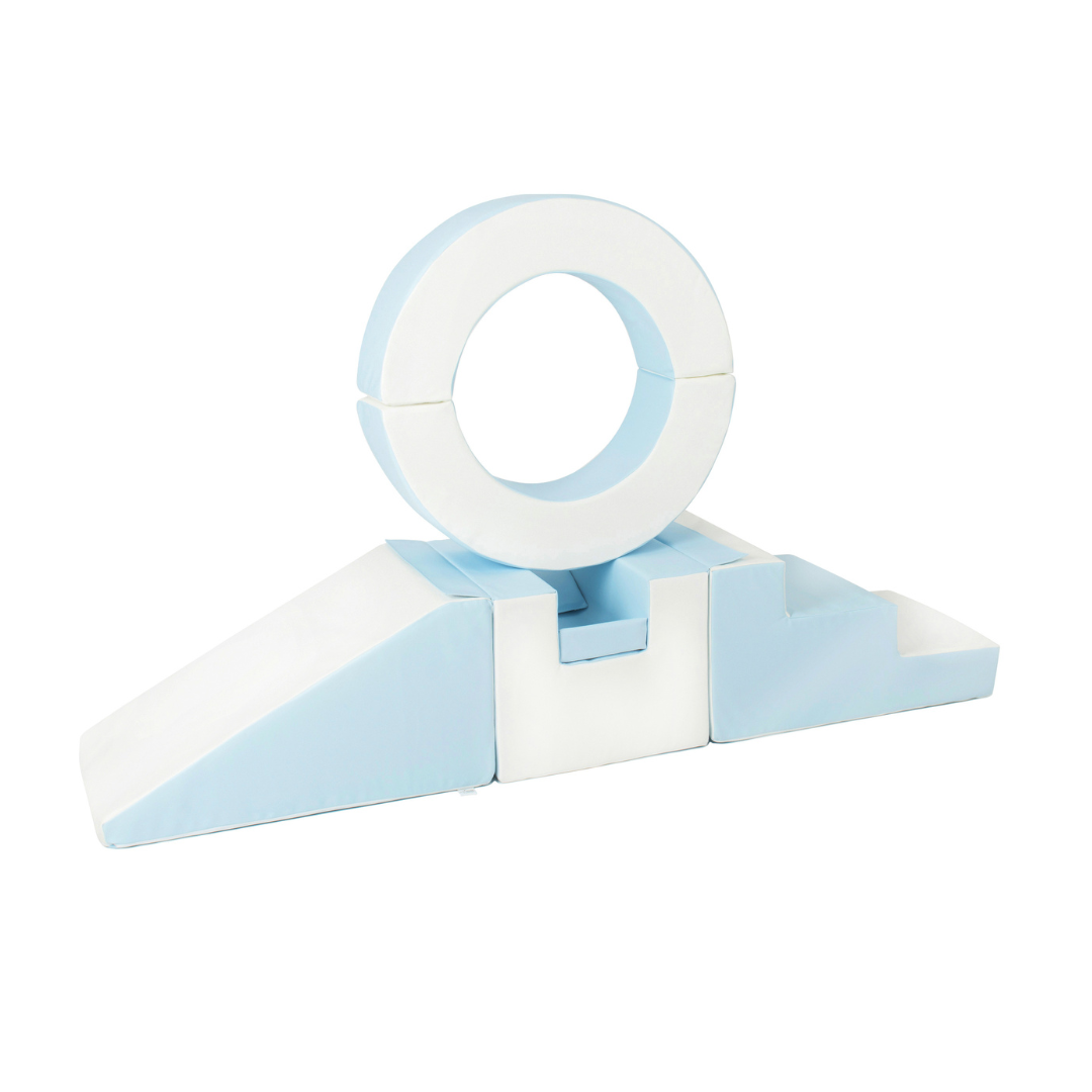 Hoop Step and Slide - Pastel Blue & White