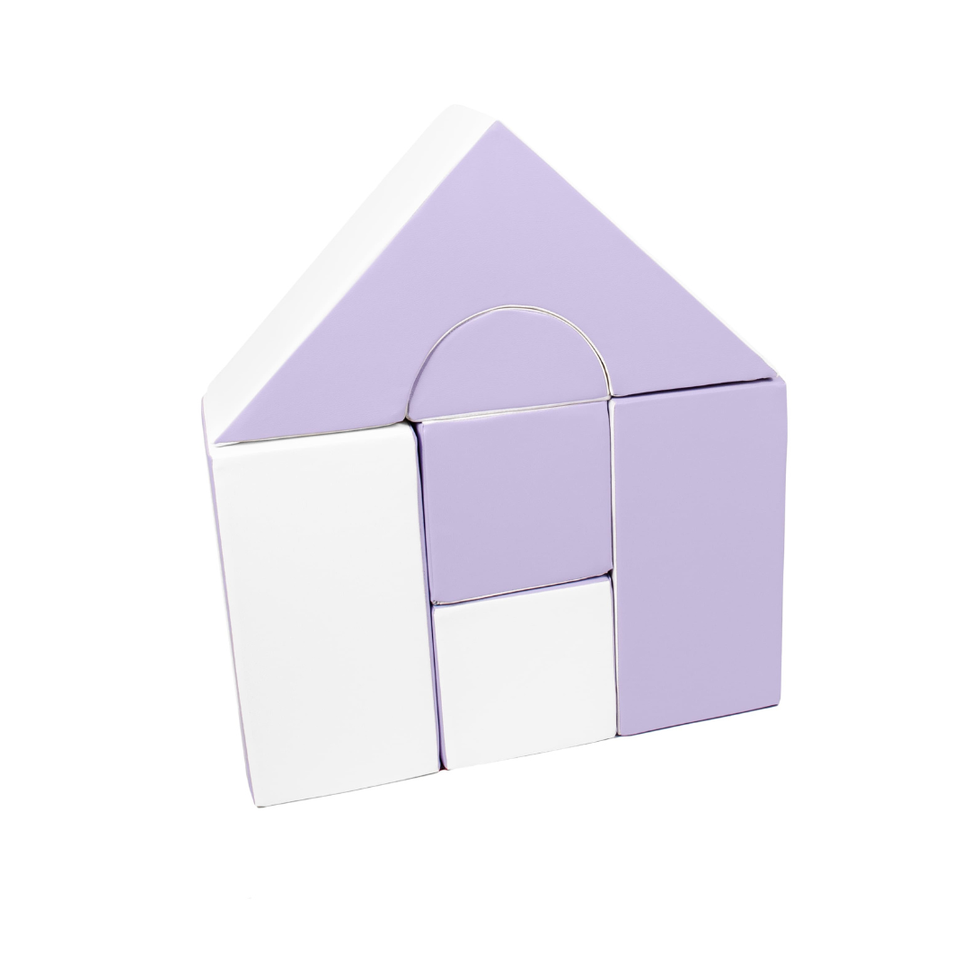 Midi Castle Block Sets - Lilac & White