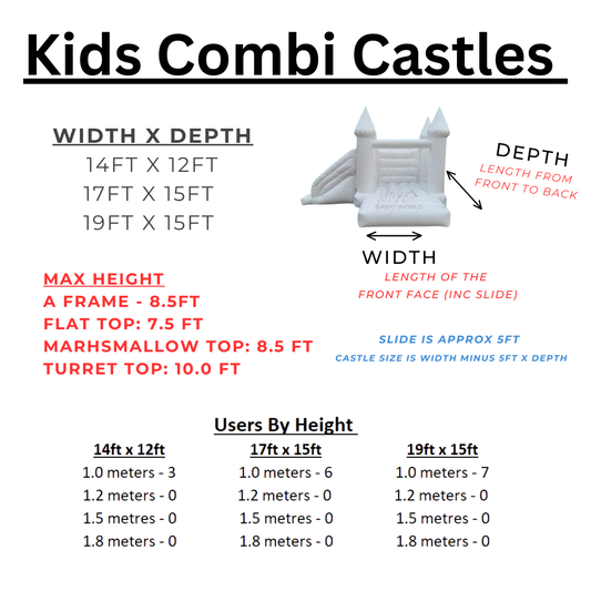 Kids A Frame Slide & Bouncy Castle Combi