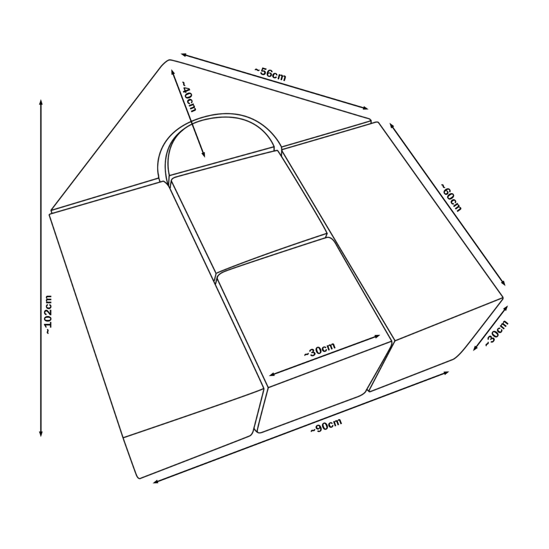 Midi Castle Block Sets - White