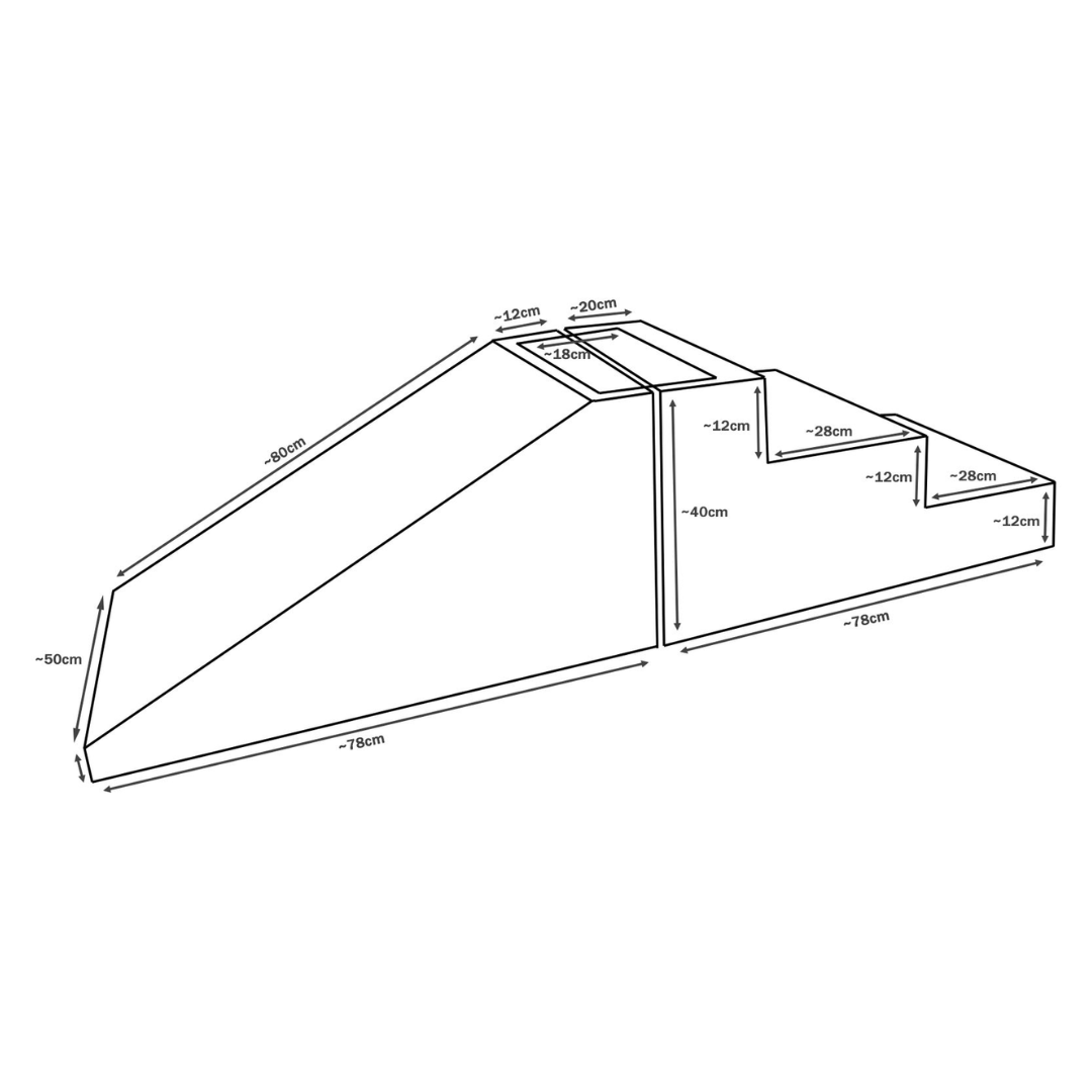 Midi Step and Slide - White