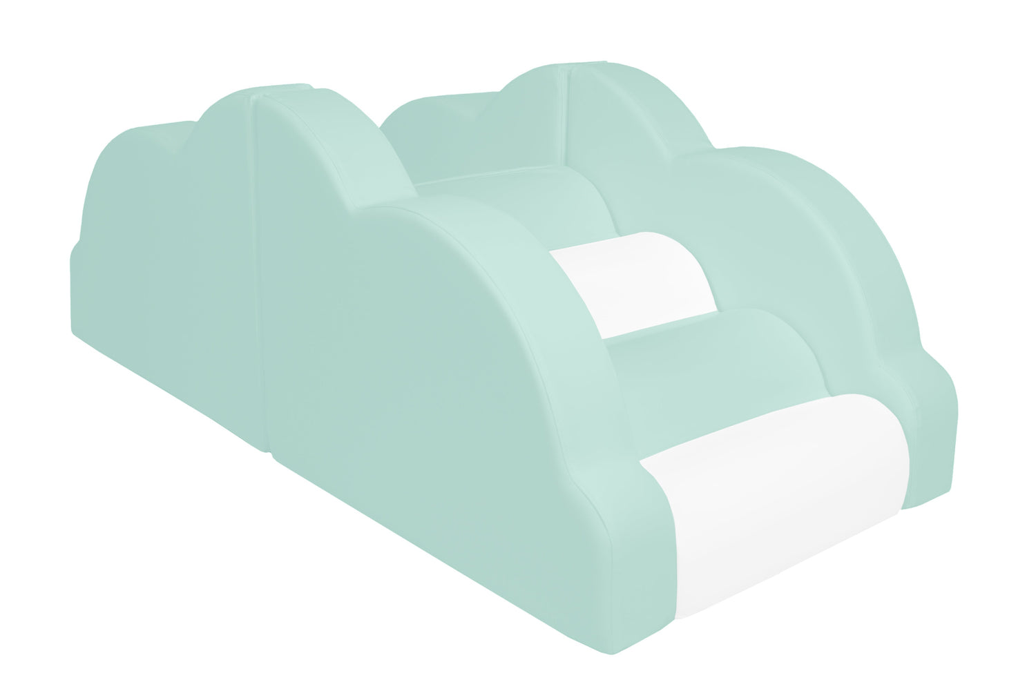 Cloud-themed indoor soft play area for toddlers and kids with safe climbing and sensory play equipment