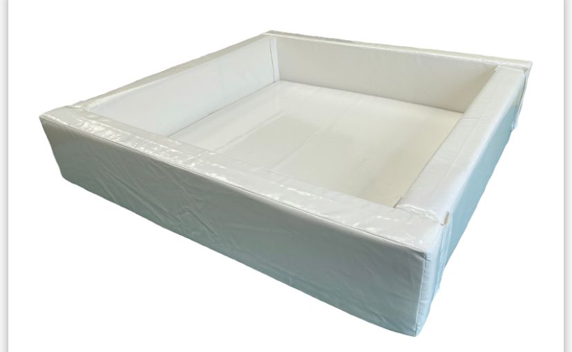 White square soft play foam ball pit surround for toddlers playroom