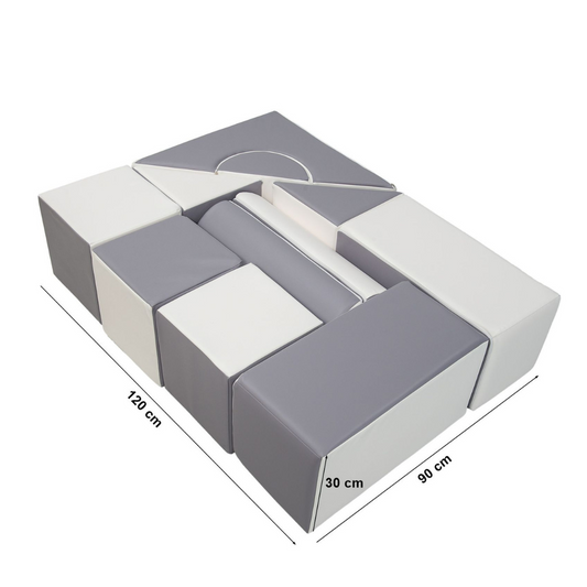 Maxi Castle Block Sets - Grey & White
