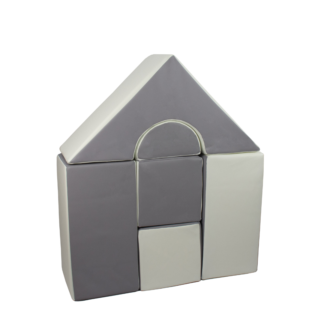 Midi Castle Block Sets - Pastel Pink & White