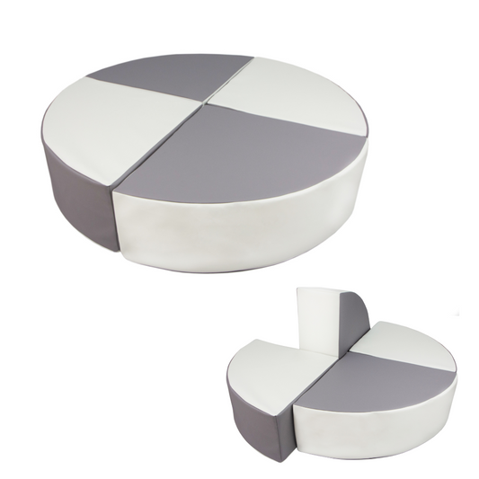 Quarter Stacking Blocks - Grey & White
