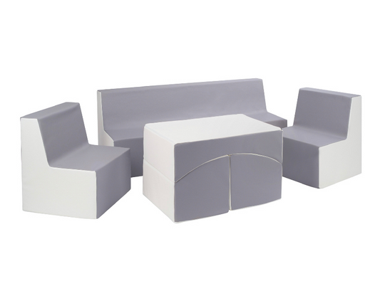 PVC Foam Furniture Set - Grey and White
