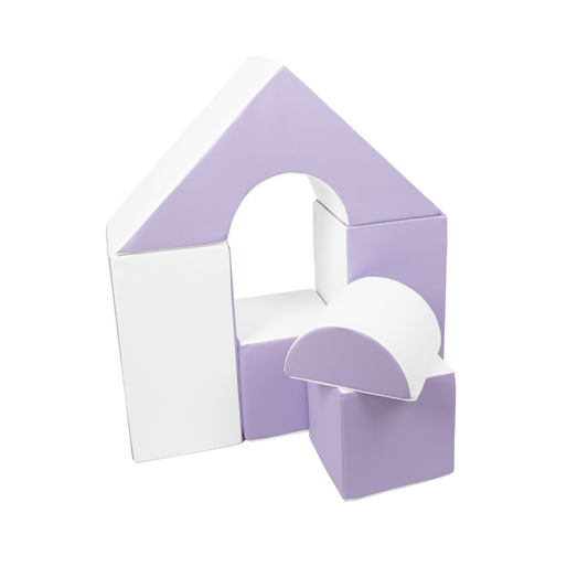 Midi Castle Block Sets - Lilac & White