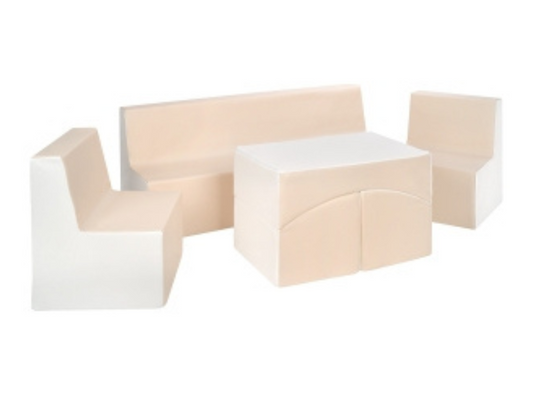 PVC Foam Furniture Set - Beige and White