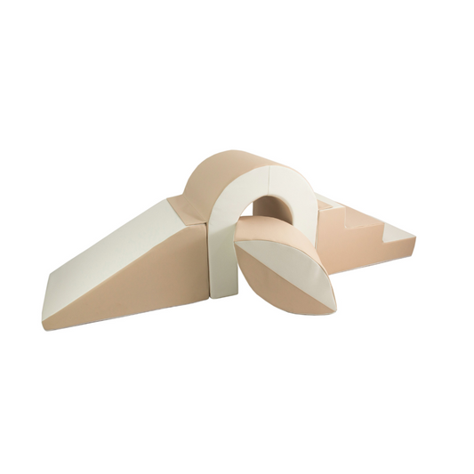 Arched Step and Slide - Beige and White