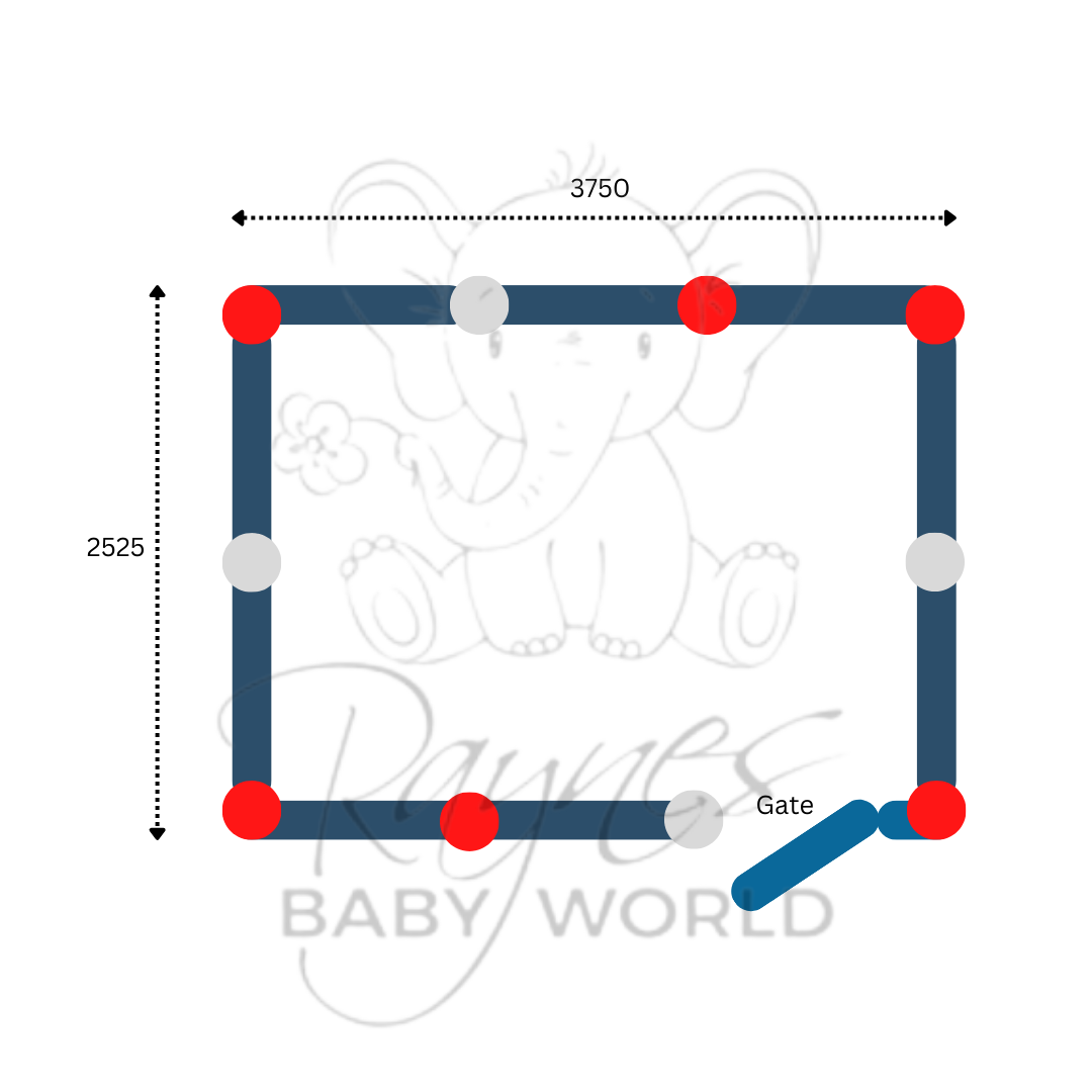 UPVC Picket Fencing - Option A (2525mm x 3750mm)