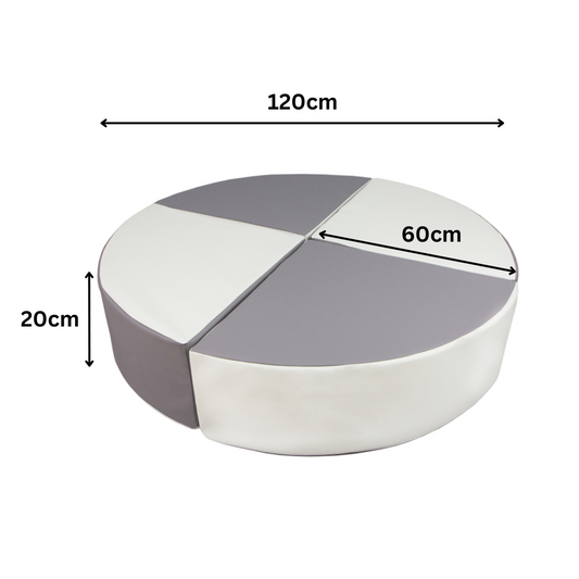 Quarter Stacking Blocks - Grey & White