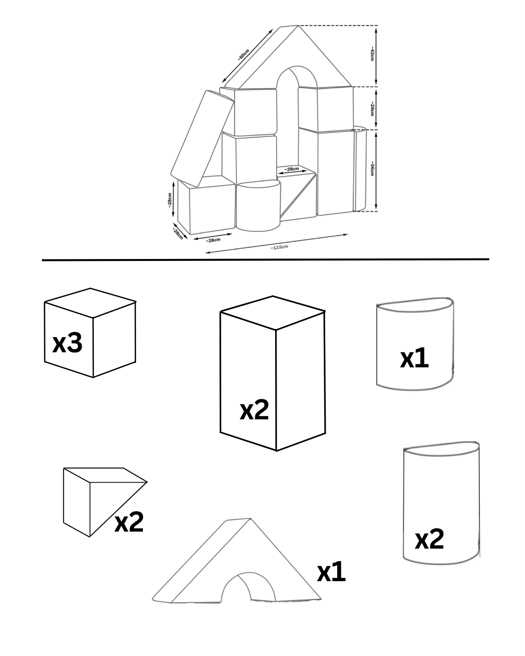 Premium Castle Blocks (11 Piece)