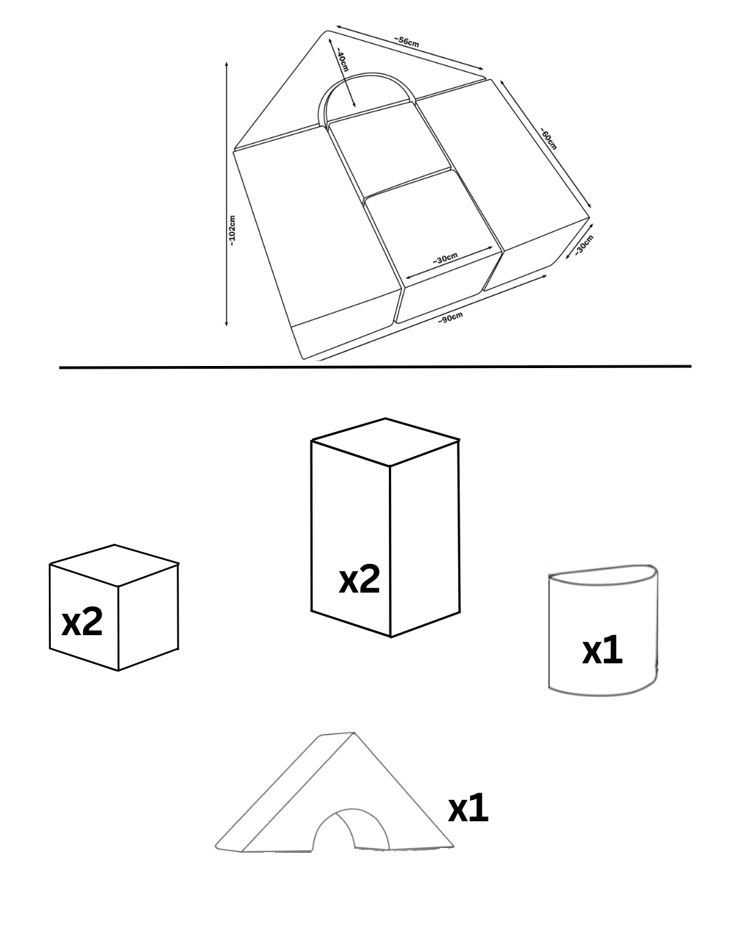 Premium Castle Blocks (6 Piece)