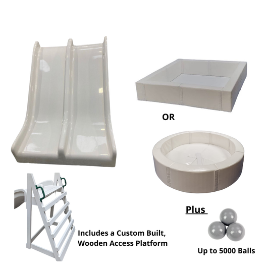Double Fibre Glass Slide, Ball Pool & Balls Bundle