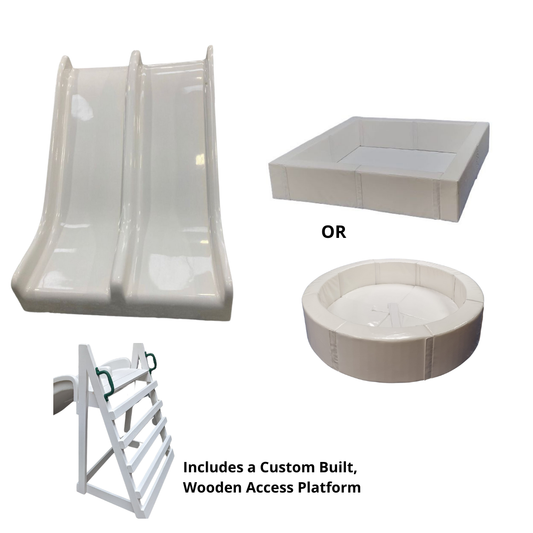 Double Fibre Glass Slide & Ball Pool Bundle