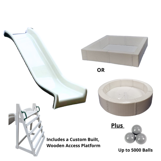 Single Fibre Glass Slide, Ball Pool & Balls Bundle