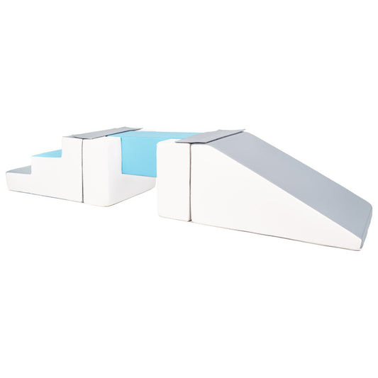 Beam, Step and Slide - Blue, Grey & White