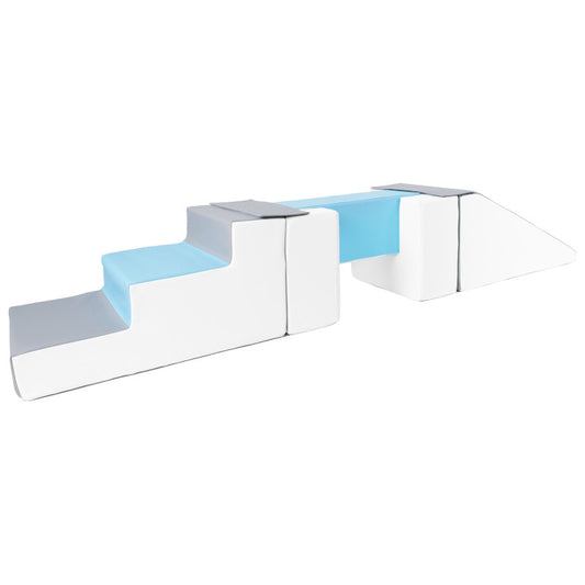 Beam, Step and Slide - Blue, Grey & White