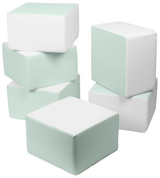 Rectangle Stacking Blocks - Mint & White