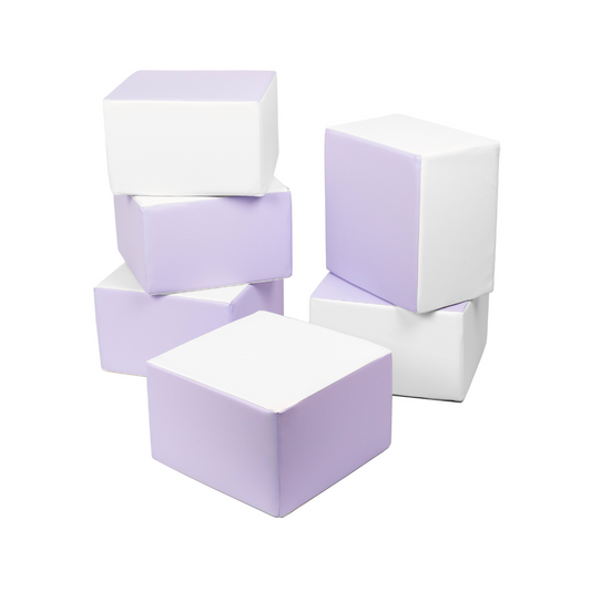 Rectangle Stacking Blocks - Lilac & White